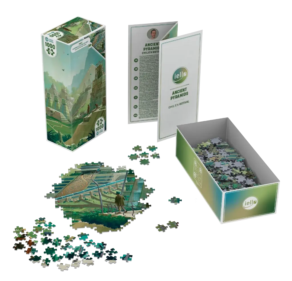 IELLO Puzzle Universe - 1000 pièces - Ancient Pyramids Contenu